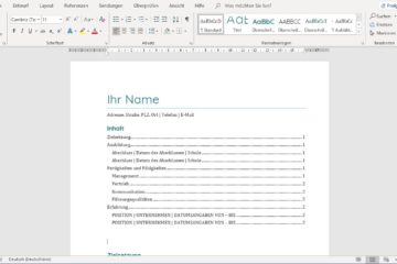 Inhaltsverzeichnis in Word anlegen - Vorschaubild
